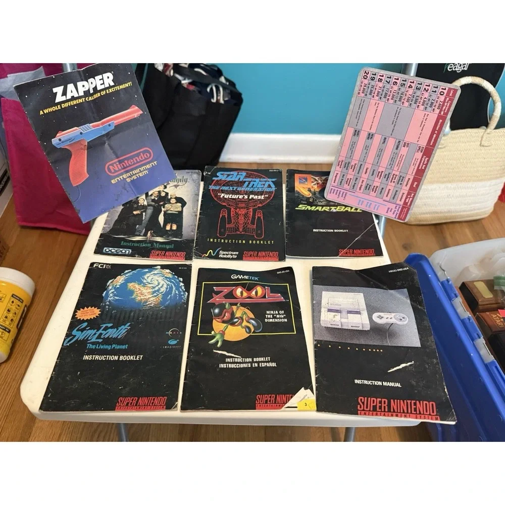 Super Nintendo Game's Booklets Lot Of 8